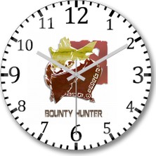 Baskı Dükkanı Bounty Hunter Dota 2 Duvar Saati Bombeli Gercek Cam