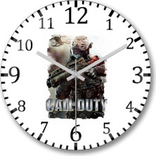 Baskı Dükkanı Call of Duty 2IK Duvar Saati Bombeli Gercek Cam