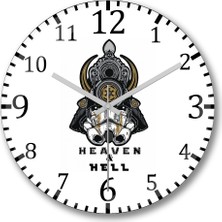 Baskı Dükkanı Ha Pulga Duvar Saati Bombeli Gercek Cam