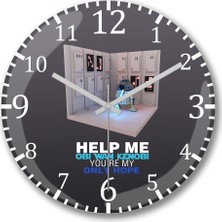 Baskı Dükkanı He-man Mestres do Universo Duvar Saati Bombeli Gercek Cam