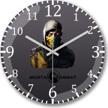 Baskı Dükkanı Mortal Kombat2 Duvar Saati Bombeli Gercek Cam
