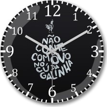 Baskı Dükkanı Nusret Duvar Saati Bombeli Gercek Cam