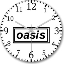 Baskı Dükkanı Oasis1 Duvar Saati Bombeli Gercek Cam