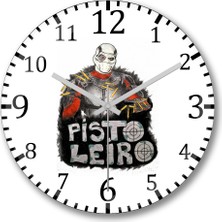 Baskı Dükkanı Pitbull Köpekleri Sevenlerin Aşkı Duvar Saati Bombeli Gercek Cam