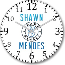 Baskı Dükkanı Shawn Mendes3 Duvar Saati Bombeli Gercek Cam