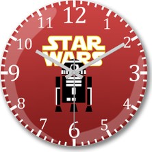 Baskı Dükkanı Star Wars 8 Duvar Saati Bombeli Gercek Cam