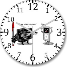 Baskı Dükkanı Star Wars Darth Wader Sessiz Duvar Saati Bombeli Gercek Cam----Üc