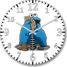 Baskı Dükkanı Sünger Bob Gülen Surat Duvar Saati Bombeli Gercek Cam