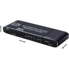 Gplus 4K224A 18GBPS HDMI 2.0 4K Ultra Hd Hdr Hdcp2.2 Arc Extractor Ses Ayrıştırıcılı Combo Switch Splitter