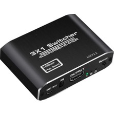 Gplus 4K321M 18GBPS 3x1 HDMI 2.0 4K Ultra Hd Hdr Hdcp2.2 Arc Extractor Ses Ayrıştırıcılı 3 Giriş 1 Çıkış Combo Switch Splitter