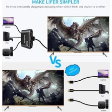 Gplus 4K321M 18GBPS 3x1 HDMI 2.0 4K Ultra Hd Hdr Hdcp2.2 Arc Extractor Ses Ayrıştırıcılı 3 Giriş 1 Çıkış Combo Switch Splitter