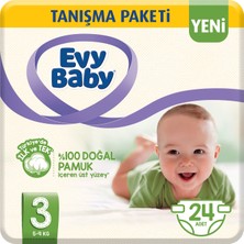 Evy Baby Bebek Bezi 3 Beden Midi Tanışma Paketi 24'lü