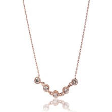 By Barun Beyaz Safirli Zincir Kolye - Rose