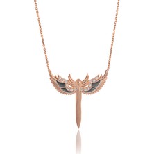 By Barun Kılıç Kanatlı Kolye - Rose