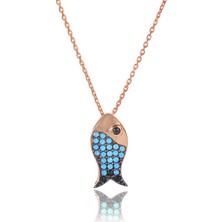 By Barun Firuzeli Balık Kolye - Rose