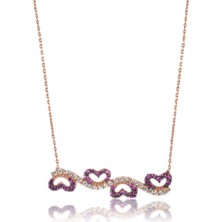 By Barun Yakutlu Kalp Kolye - Rose