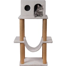 Petsi New Castle Kedi Evi ve Tırmalama Ahşap Direk (Wooden Pole)