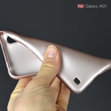 Microsonic Mat Silikon Samsung Galaxy A01 Kılıf Rose Gold