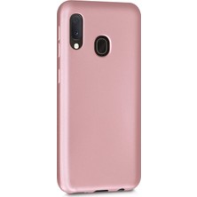 Microsonic Mat Silikon Samsung Galaxy A20e Kılıf Rose Gold