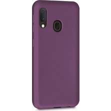 Microsonic Mat Silikon Samsung Galaxy M20 Kılıf Mor