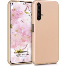 Microsonic Mat Silikon Huawei Nova 5T Kılıf Gold