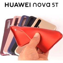 Microsonic Mat Silikon Huawei Nova 5T Kılıf Gold