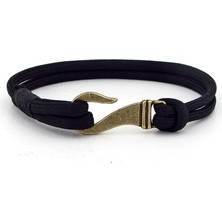 Solfera Bronz Metal Kanca Paracord Erkek Bileklik BT616