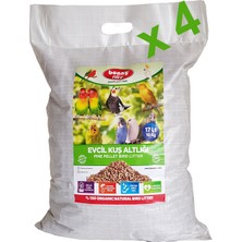 Bonny Nice Organik Çam Pelet Evcilt Kuş Altlığı 10 kg 17 lt x 4 Paket 68 lt