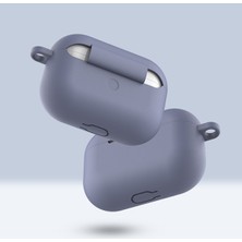 Ally Apple Airpods Pro İnce Slim Silikon Kılıf + Anahtarlık AL-31687 Mavi