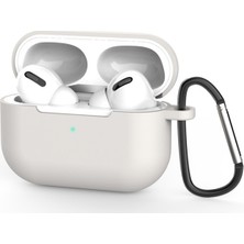 Ally Apple Airpods Pro İnce Slim Silikon Kılıf + Anahtarlık AL-31687 Gri