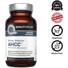 Quality of Life Premium Kinoko Platinum Ahcc Supplement 60 Organik Kapsül