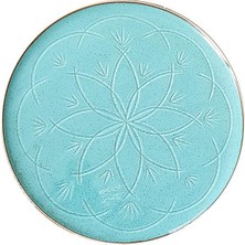 Porland Christina Turkuaz Düz Tabak 32 cm