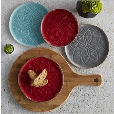 Porland Christina Kırmızı Düz Tabak 27 cm