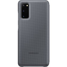 Samsung Galaxy S20 LED View Kılıf Gri EF-NG980PJEGTR