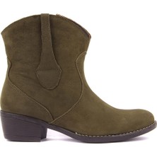 Sail Laker's Haki Nubuk Fermuarlı Kadın Bot