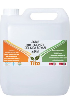Tito Koyu Kırmızı Jel Gıda Renklendiricisi 5 kg