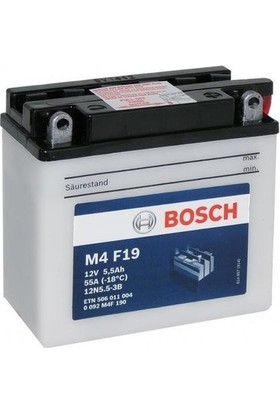 Bosch 5.5 Ah M4F19 12N5.5-3B Motosiklet Aküsü
