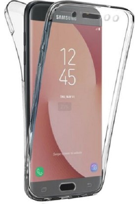 Samsung Galaxy J7 Pro Ön Arka Şeffaf 360 Derece Tam Korumalı Kılıf