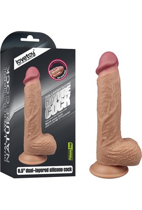 Lovetoy Nature 22 cm Ten Rengi Gerçekci Çift Katman Realistik Dildo