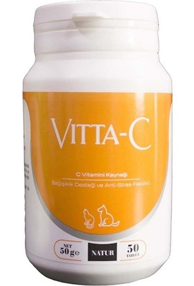 Natur Vitta C Kedi Ve Köpekler İçin C Vitamini 50 Tablet
