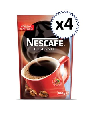 Nescafe Classic Kahve Paket 100 gr 4'lü