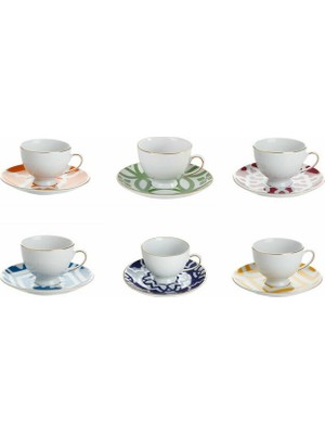 Porland Morocco Karışık Renk Kahve Takımı 12 Parça