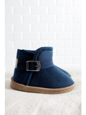 Gezer TRC22-3004 Lacivert Günlük Çocuk Ev İçi Kürklü Panduf Bot