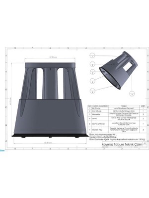 Diseno Basamaklı Tekerlekli Tabure