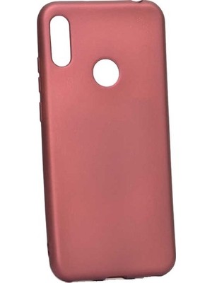 Tekno Grup Huawei Y6s 2019 Kılıf Mat Premium Silikon Kılıf Bordo + Tam Kaplayan 5D Cam Ekran Koruyucu