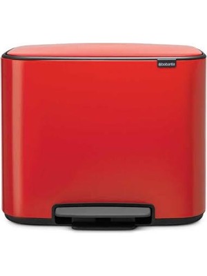 Brabantia Bo Pedallı Çöp Kutusu Kırmızı 36 lt