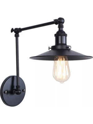 Riolight  Retro Siyah Üç Mafsallı Aplik