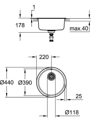 Grohe K200 Paslanmaz Çelik Eviye 31720SD0