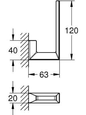 Grohe Selection Cube Yedek Tuvalet Kağıtlığı - 40784000