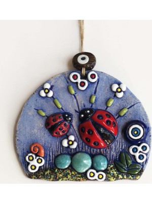 SUME Uğurböceği Nazarlık Seramik Duvar Süsü